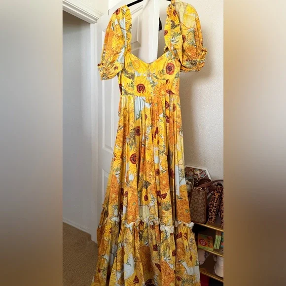 Selkie Sunflowers Cotton Ritz Dress - Picture 2 of 7